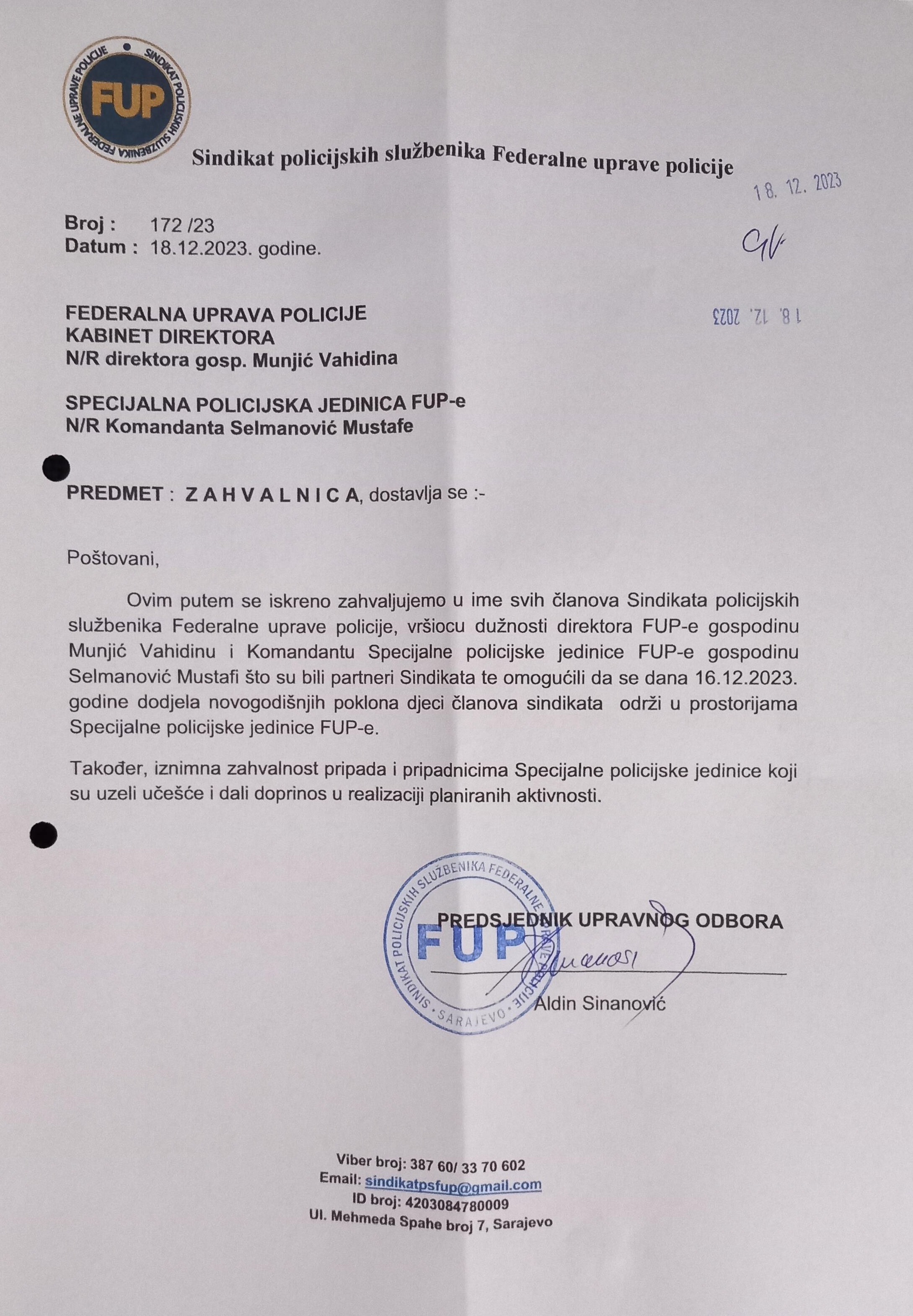 Zahvalnica